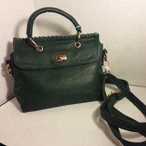 B. Lush Dark Green Gold Hardware Crossbody